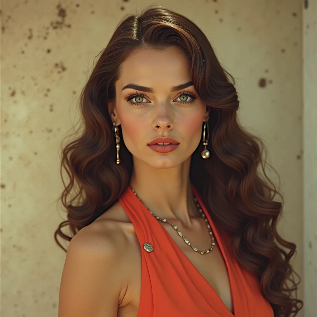 (((ultra detaild, beautiful face, Megapixels))) Capture an eye-catching and visually stunning photorealistic image of a model portraying the elegant Disney princess, to sea, dressed as the iconic cartoon character Jessica Rabbit. The model has delicate (hazelnut) eyes that emanate intelligence and sensuality. O cabelo dela, styled in voluminous waves cascading over one shoulder, keeps your (brown brown) Farbe, paying homage to Jessica Rabbit's glamorous hairstyle. She uses a shapewear, strapless dress made of bright red satin, showing off your curves with grace and allure. The dress is adorned with intricate beads and sequins, adding a touch of glamor and opulence. Against a blank black background, the focus is exclusively on the model's captivating features and the striking contrast between the red fabric and her luminous skin. with your camera, a state-of-the-art mirrorless camera combined with a prime lens, você capturará a fusão encantadora de to sea e Jessica Rabbit, creating a visually captivating and seductive image ,inboxDollPlaySetQuiron style