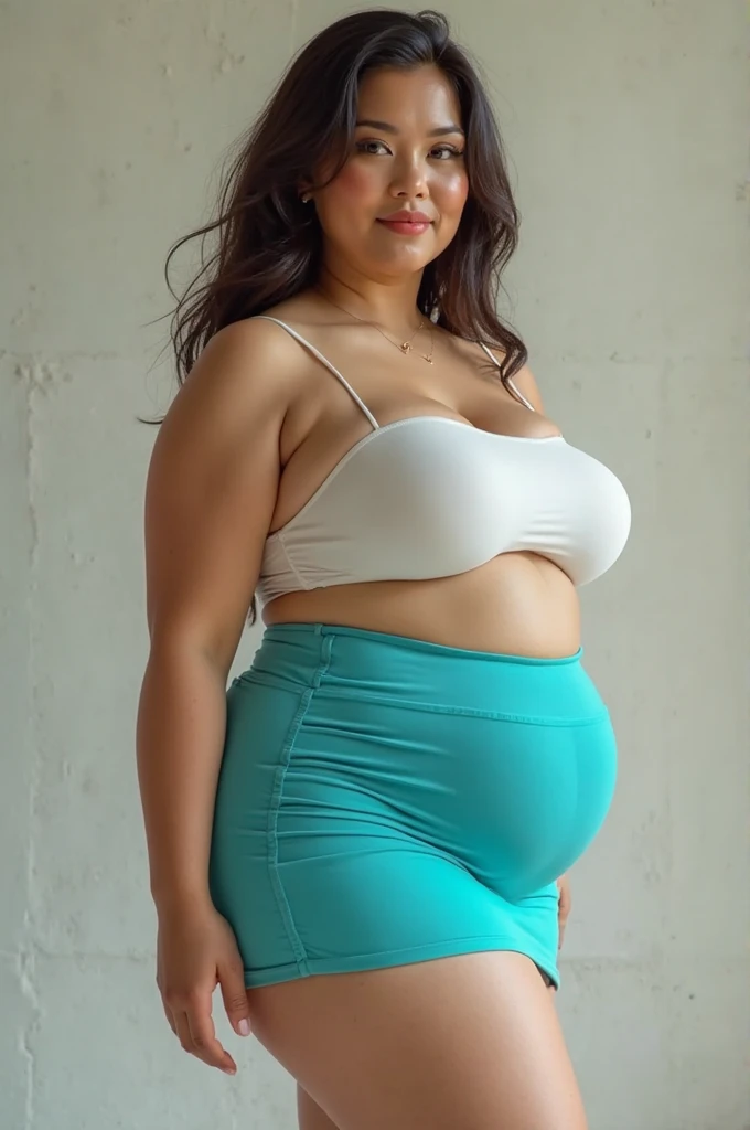 shot of a beautiful girl , in turkey, wearing plain black round neck T-shirt mockup , high quallity, curvy body, plump body, huge big ass, thick body, curvy body type, voluptuous body type, busty body type, thick body type, big chest, big
