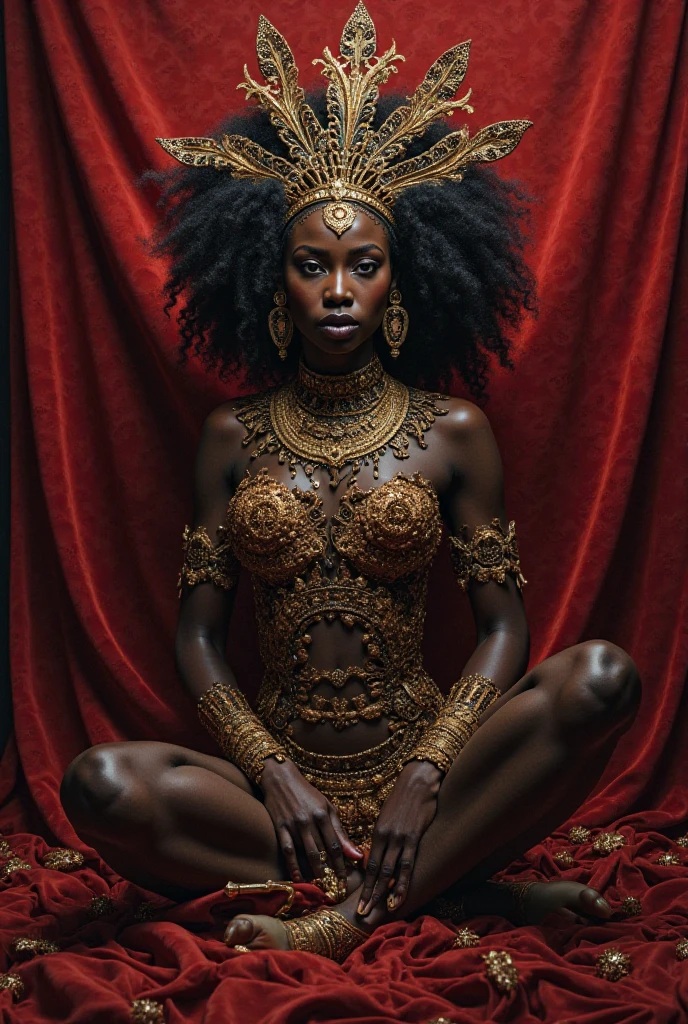 ultra-detailed, high ((best quality)), ((art)), majestic and intricately detailed smooth oil painting (beautiful black woman,Nigerian, muscular body, full body afro tattoos, graceful, 1 arena fighting with a lion, refined and elegant, cubism style, Salvador Dali style -ar 9:16 - v6