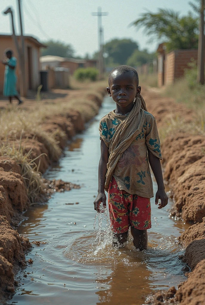 African water problem child 