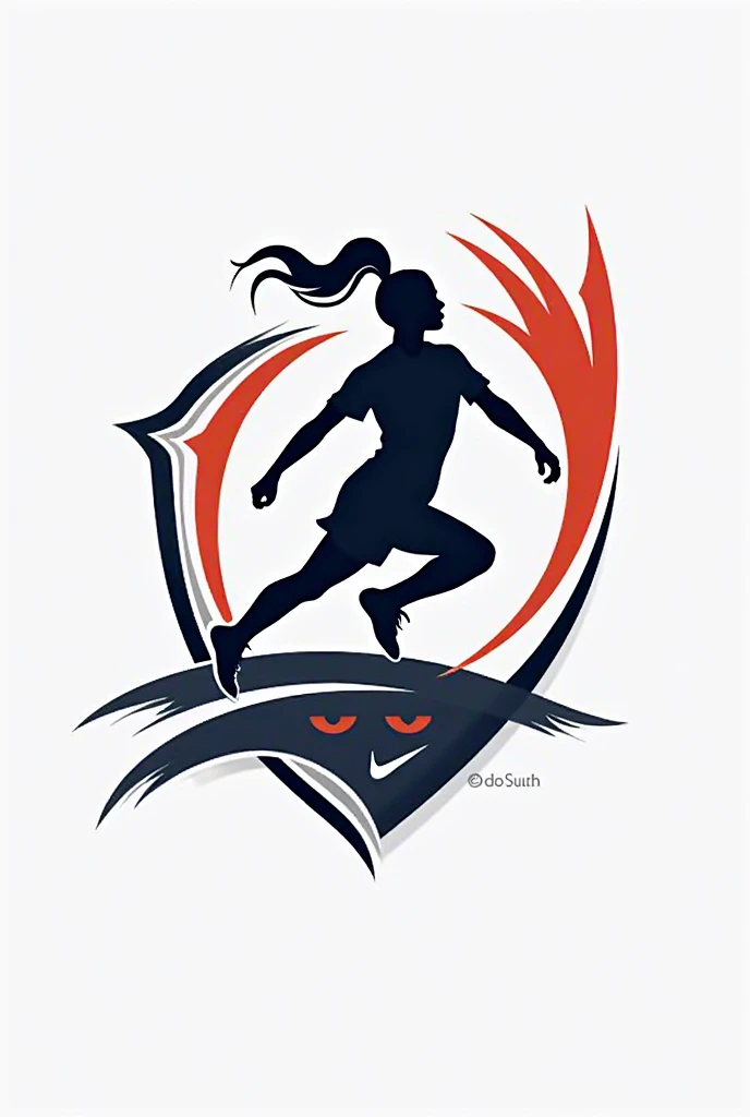 Logo de mulher atleta correndo
