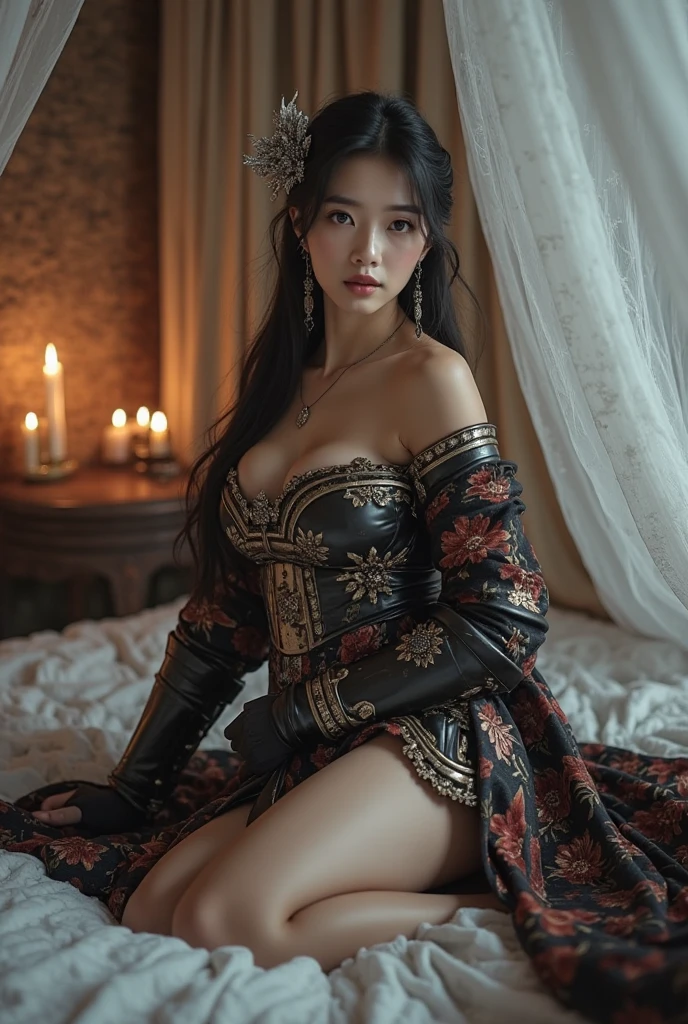 une femme asiatique vêtue d&#39;une chemise noire et d&#39;une culotte blanche est penchée dans la neige, joli cul sexy, Belle fille accroupie, épais, se pencher, hyperréaliste , corps parfait ombragé réaliste, vue basse, a hyperréaliste ,pose naturelle, tendance sur cgstation
