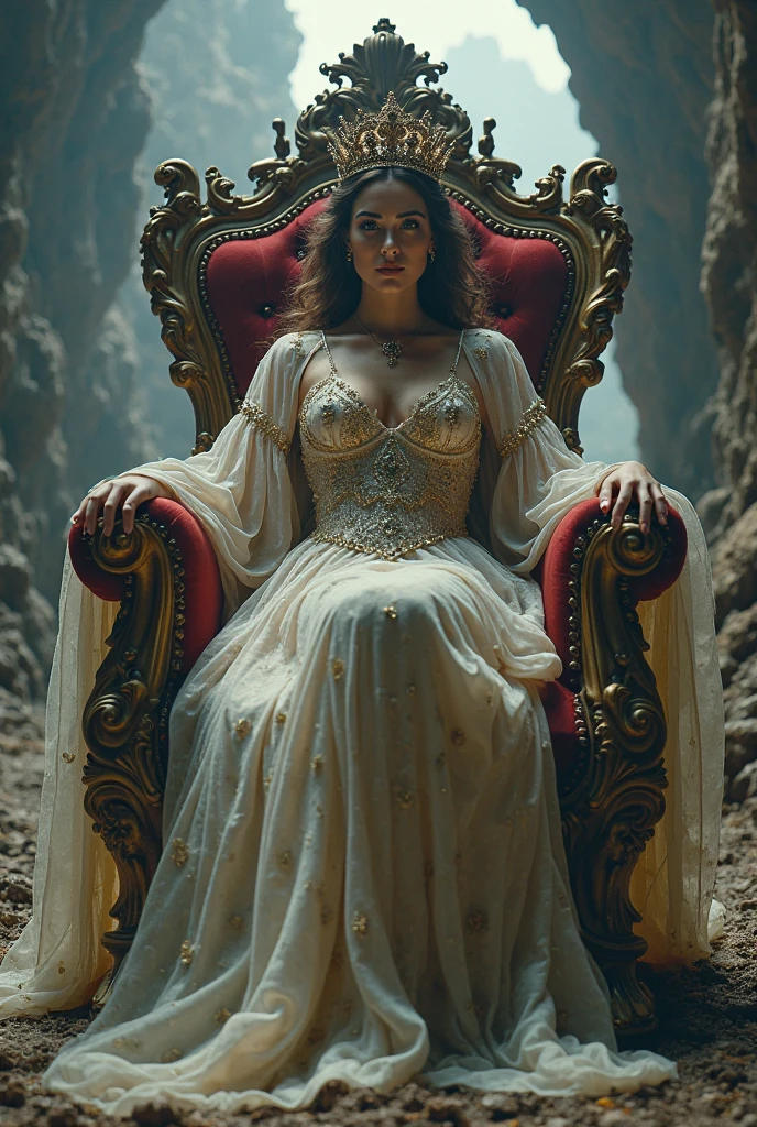 The goddess Hera was tied to a magical throne with golden chains,8k