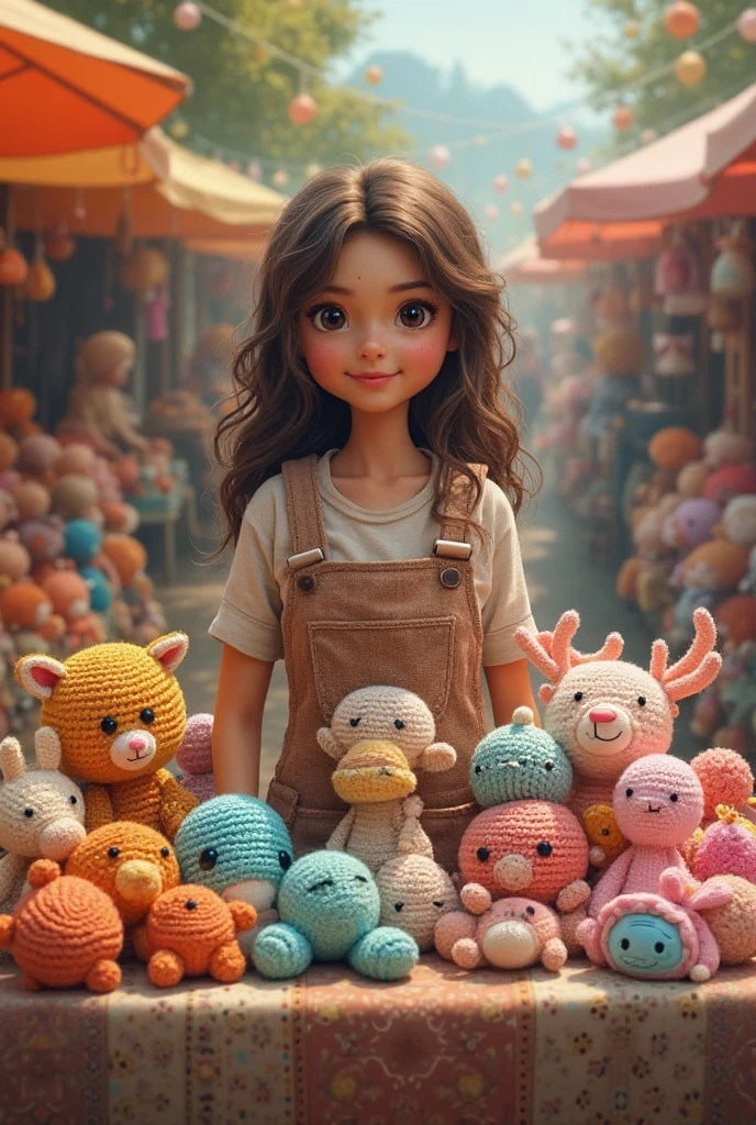 Little girl in the candy store, Brightly colored sweets, and the sun was shining brightly, k hd, the detail.