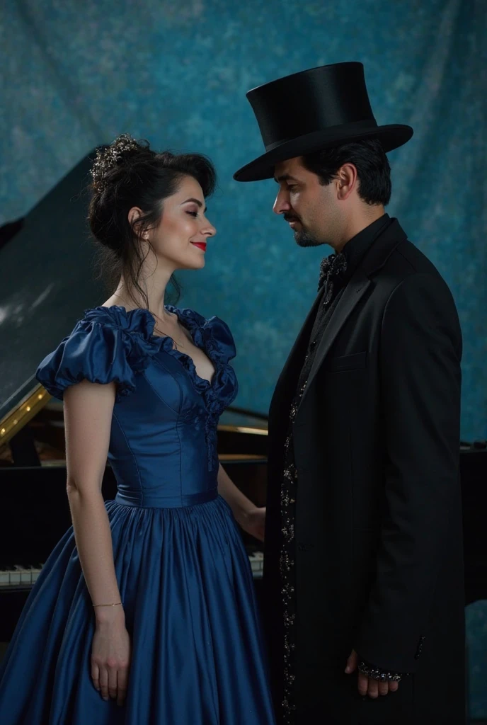 a rich and determined woman, contrasting with a poor man from 1850