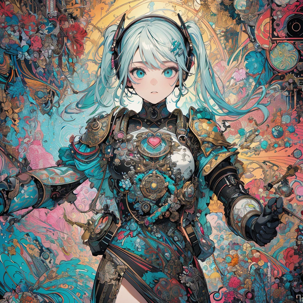 ((Create a high quality image), (stylized color graphics, Anima style), (masterpiece, best quality: 1.2), (1 girl, solo, full growth), (bright graphics, comics, Marvel, Blizzard), (Japanese anime graphics), (Ghost in the Shell, Blade Runner, Animatrix, Appleseed))_((Stylization; clear line, clear outline, high-quality linear drawing, shading))_((Color, bright balanced colors, harmonious color scheme; Pixar , RiotGames, Epic Games), (color fill, color saturation, saturation, harmony, balance))_((Images, plot; cute cute sexy girls, kawaii, Lola), (erotica, NSFW), (nude parts, beautiful legs, chest, long hair, eyelashes, expressive eyes), (special attention to facial details, figure proportions, expressive forms, attractiveness, seductiveness), (also present; skulls, flowers, weapons))_((Visualization; graphic animation style, high quality, anime style, Japanese anime, high quality, masterpiece, best movies - Arcana), (Stylized 3D graphics, linear stroke, color fill, clear chiaroscuro, fill set, ray tracing, reflected light, caustics), (hand-drawn graphics, graphics drawn by a master, stylized graphics), (mixing styles); abstraction - realism, animation, three-dimensional graphics)).