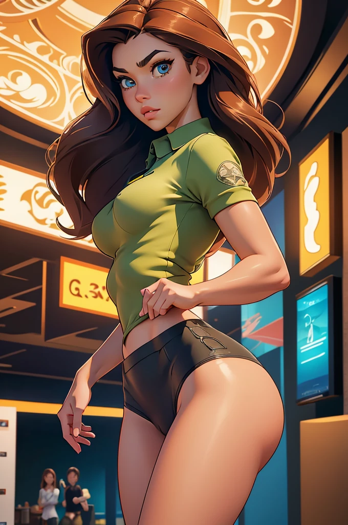Masterpiece, raw, beautiful art, professional artist, 8k, very detailed face, very detailed hair, 1girl, Kim Possible, wearing Middleton High School cheerleader uniform with short skirt, her panties visible, cameltoe, in the mall, on all fours looking for a lost contact lens, view from behind, POV, glancing over her shoulder at the viewer, perfectly drawn body, beautiful face, long hair, very detailed eyes, rosey cheeks, intricate details in eyes, puckered lips, perfect fit body, beautiful body, extremely detailed, intricate details, highly detailed, sharp focus, detailed skin, realistic skin texture, texture, detailed eyes, high resolution, kodak vision color, foto_\(ultra\), post-processing, maximum detail, roughness, real life, ultra realistic, photorealism, photography, absurdres, RAW photo, highest quality, high detail RAW color photo, professional photo, extremely detailed UHD 8k wallpaper unit, best quality, highres, (masterpiece, top quality, high resolution:1.4), photo, cinematic, film grain, sharp, soft natural light, magic photography, super detailed