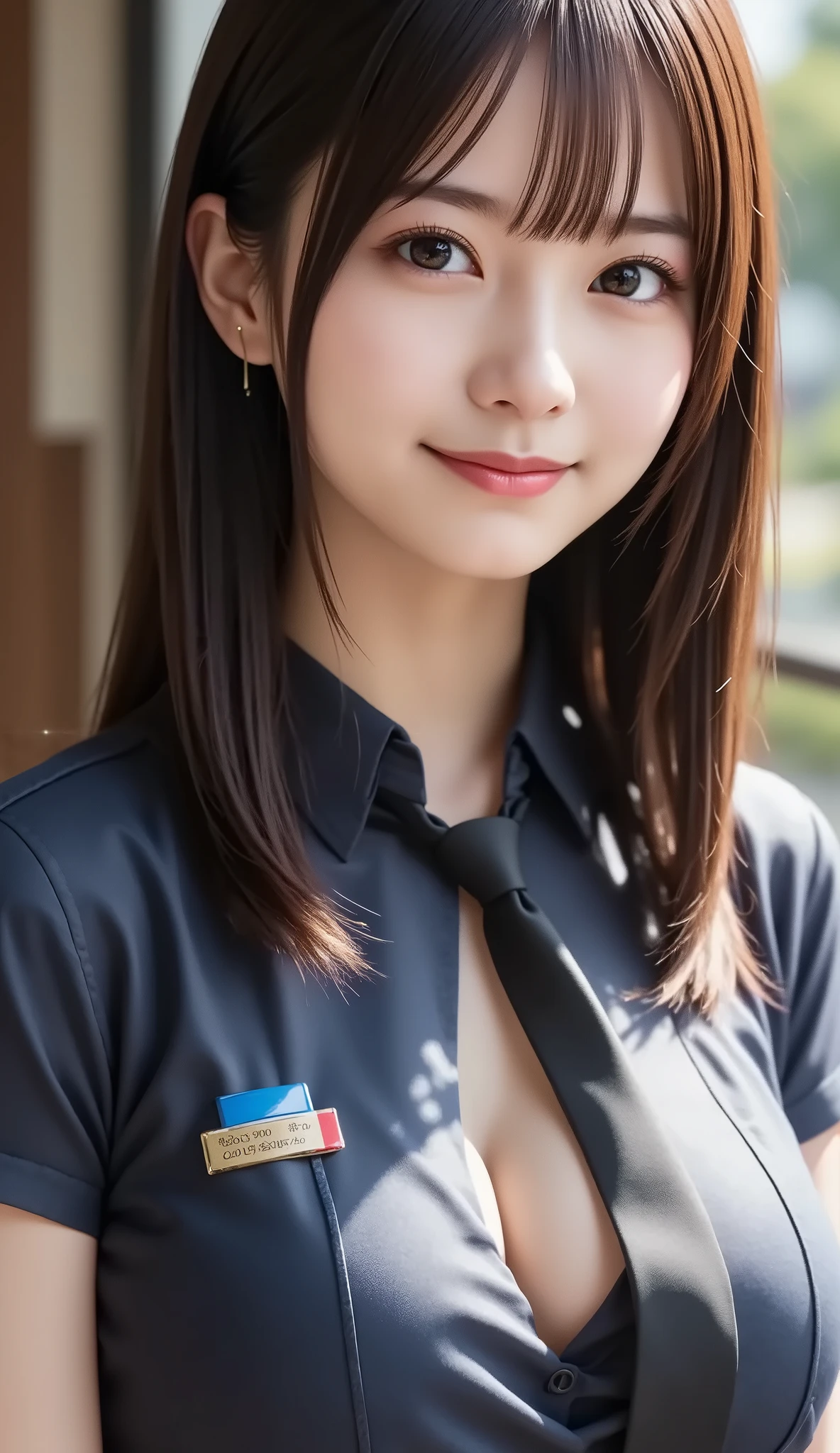 (a state where the face is accurately positioned in the center of the image: 1.5), (upper breast: 1.5), (fully reflects the entire head: 1.5), (Face clearly visible: 1.2)、 (Female police officer : 1.5), (Jail : 1.5), long hair、bangs, smile, young and cute japanese face , official art, high image quality CG Unity 8k wallpaper,Ultra high image quality , very well detailed, high image quality , film grain , lens flare glow , Best Quality ,8k, as a portrait shot ,8k, viewer , (( masterpiece)), (( Best Quality )), ( very well detailed), (( it's cute )), (( sexy)), (( very well detailedな)), ( Detail Wear Features ), ( beautiful), illustration of a woman with a penis , beautiful Japanese woman, (( ladies 1 )), (Tight Chest : 1.3)