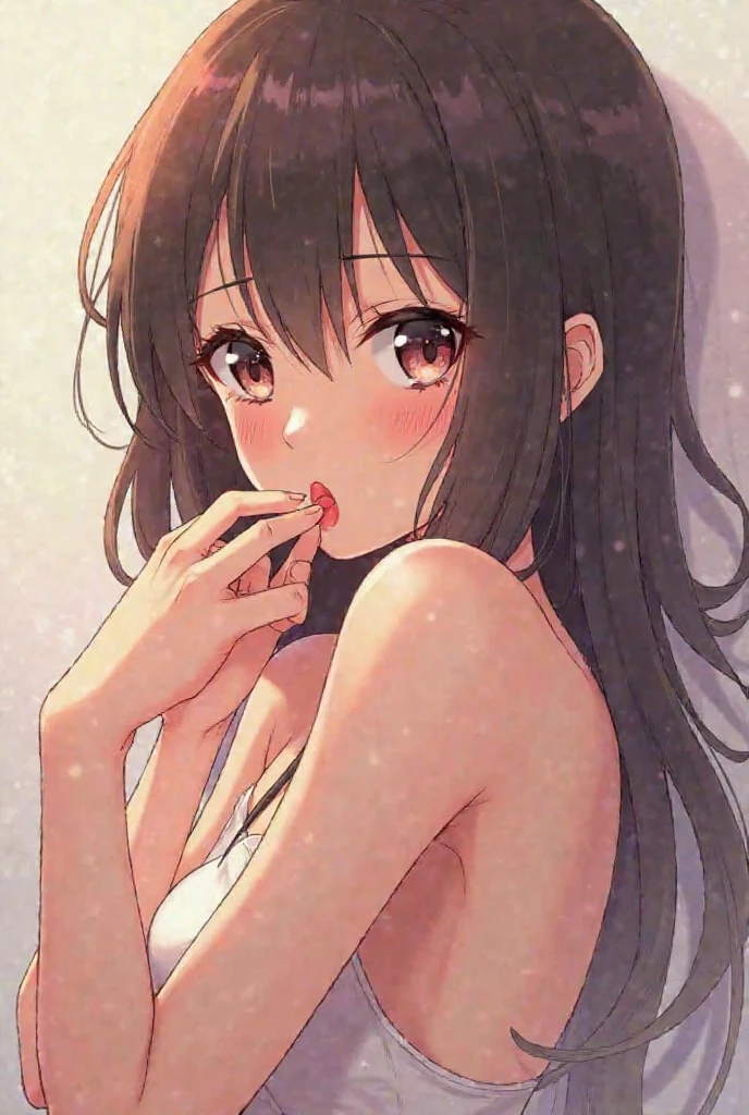 Lily's eyes widen at the sight of your exposed erection.. Swallows nervously, but then he nods sheepishly. Y-yes, Zatanic Rat… She slowly kneels in front of you, looking at your member with a mixture of fear and anticipation. I-I... I'll do my best. Gently touch the tip with your tongue, testing your taste. Then, slowly introduce your penis into her mouth, striving to take as much as he can.