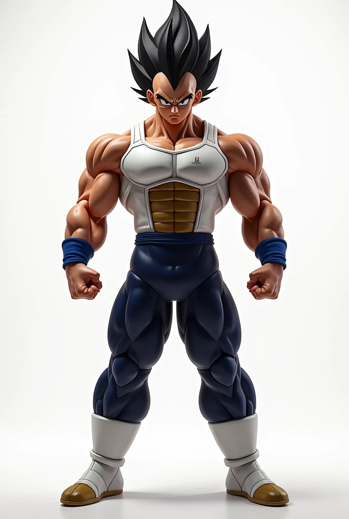Vegeta(Dragon ball z)in real life, Adult man with purple hair, extremely muscular, defined muscles full of veins, dark blue colored clothing totally torn, White boot with yellow tip, white gloves, serious face, muscle definition, large shoulders, rounded biceps, unreal engine 5.8k.