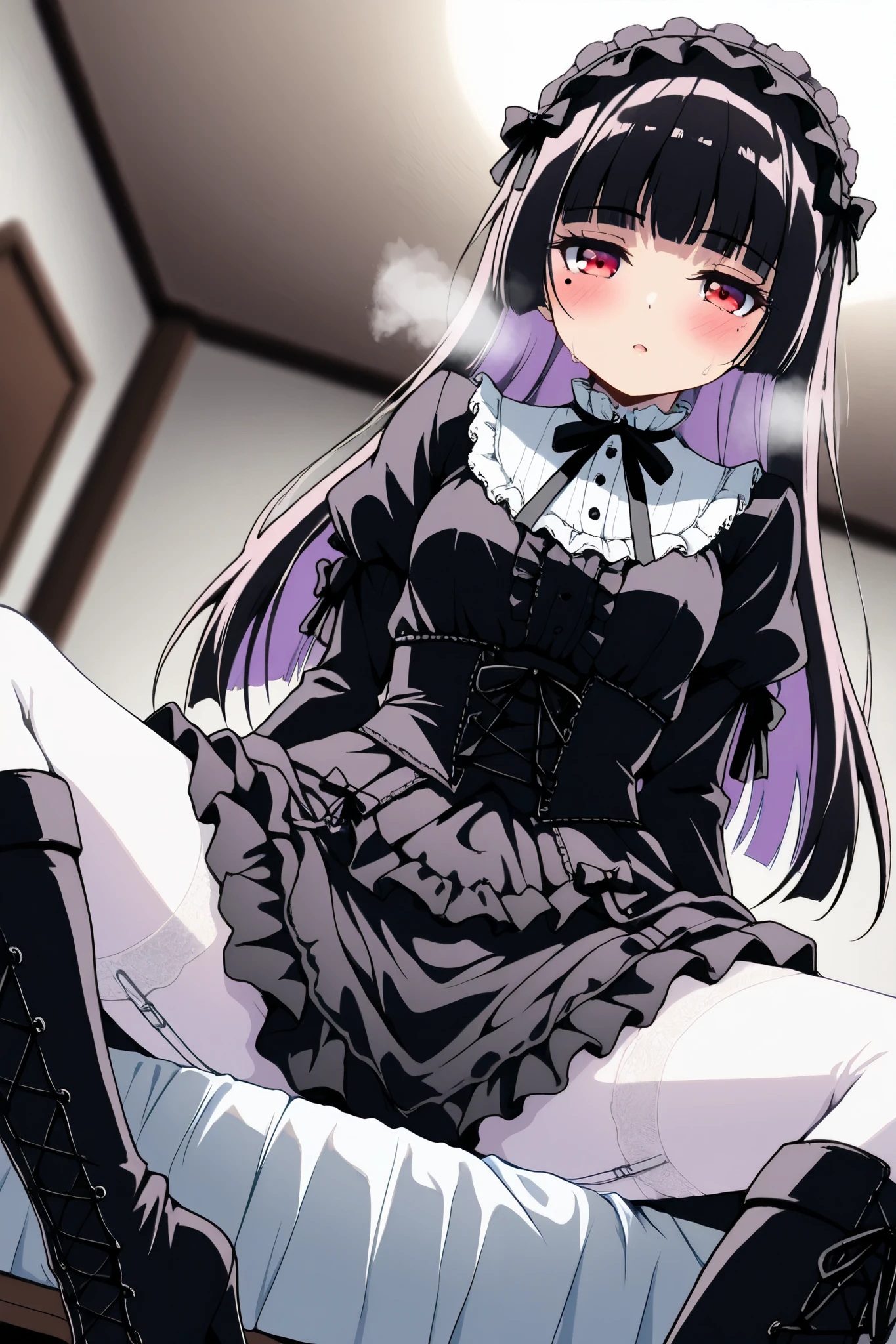 Ultra-high definition image quality、beautiful girl、high school girl、One Man、18-year-old、Twin tails、 Body Type、Striped knee socks、Hug a stuffed animal、Devilish smile、Gothic ta Fashion、Black Hair、Big ribbon、Gothic Lolioom、a large number of stuffed animals、Highest quality, Small Ass、Small breasts 、Slim figure、Thighs、Squat with your legs apart、gothic lolita pes、Sweaty buttocks、Sweaty buttocks、Reaching orgasm、Sweaty crotch、She turned her jacket inside out、Gothic Lolita exposhe good stuff。、Gothic Lolita is amazingle from directly below、Obscene hip swing、Lift up your skirt