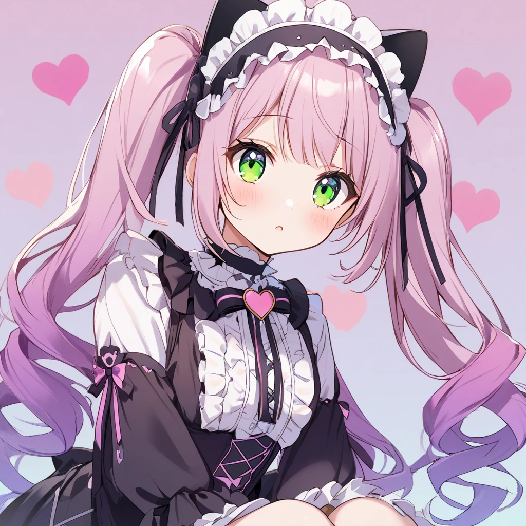 7-year-old girl、Dirndl、Putting on a collar、Elementary school girl、7-year-old girl,Pink shortcuts,Very beautiful and Shining Eyes、Shining Eyes、1 girl、Large Breasts、Cat ear、(((((Small body)))))、heart❤、((Sweat、vapor))