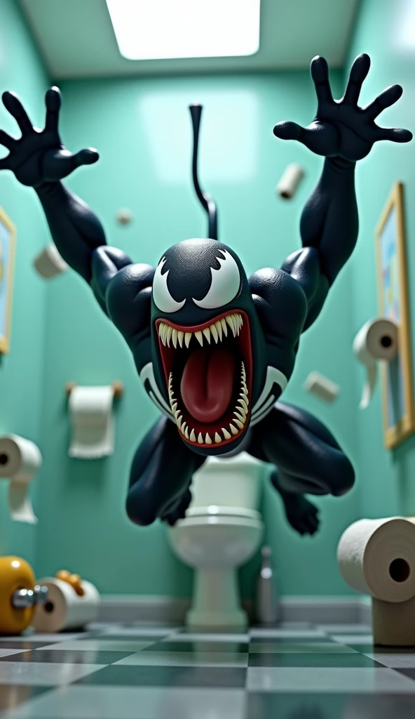 We need a great image of a bathtub with Venom stickers all around it Highlighted Image