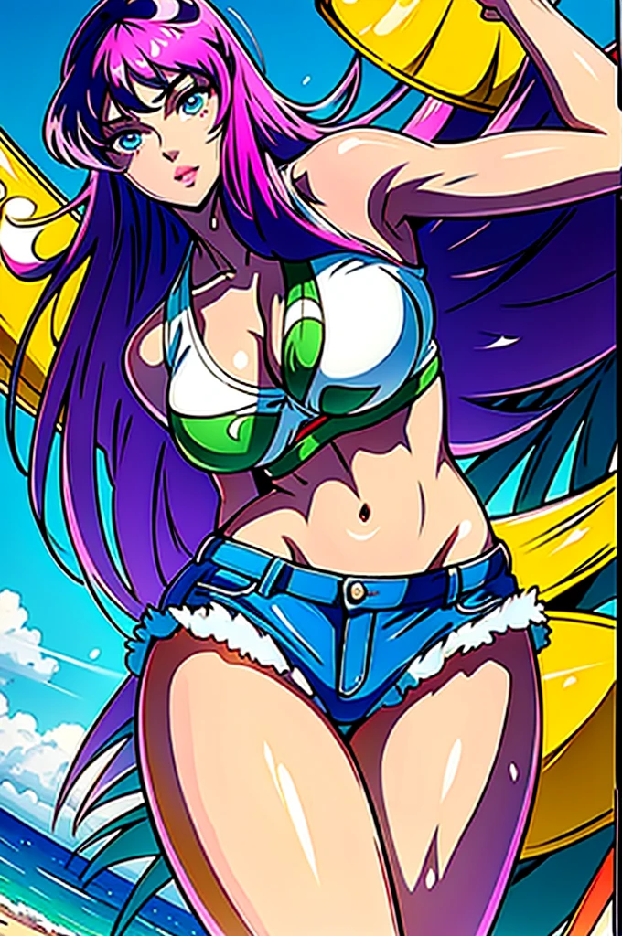 score_9, score_8_up, score_7_up, score_6_up, score_5_up, score_4_up, BREAK, source_anime, 1girl, nico robin wearing a white short dress with a blue feather boa, nicogold, necklace, black hair, ponytail, upper body, looking at viewer, simple background Black eyes、clavicle、Beautiful fingers、Hourglass body, Big round breasts, large breasts, nipples shot, lift breasts, breasts lift, Naked women, open legs, hip lift:1.5, lift hip:1.4, Make up, eye shadow:1.2, ((Sagging breasts)), Long breasts, Figure pedestal, bend your back forward, Erect nipples, Squirt Breasts milk, ((pink shaped eyes)), (((take off bikini))), (((Undressing bikini))), pubic tattoo, Used condom in the mouth,