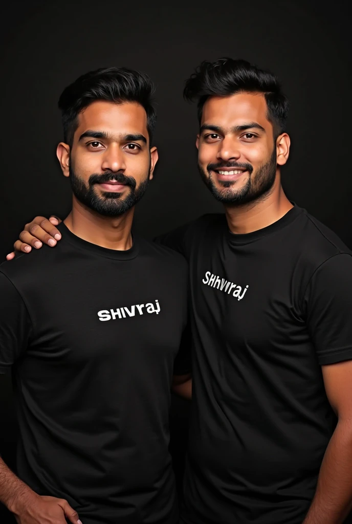 Two Bodybuilder guy with yadav and thakur printed tshirt




