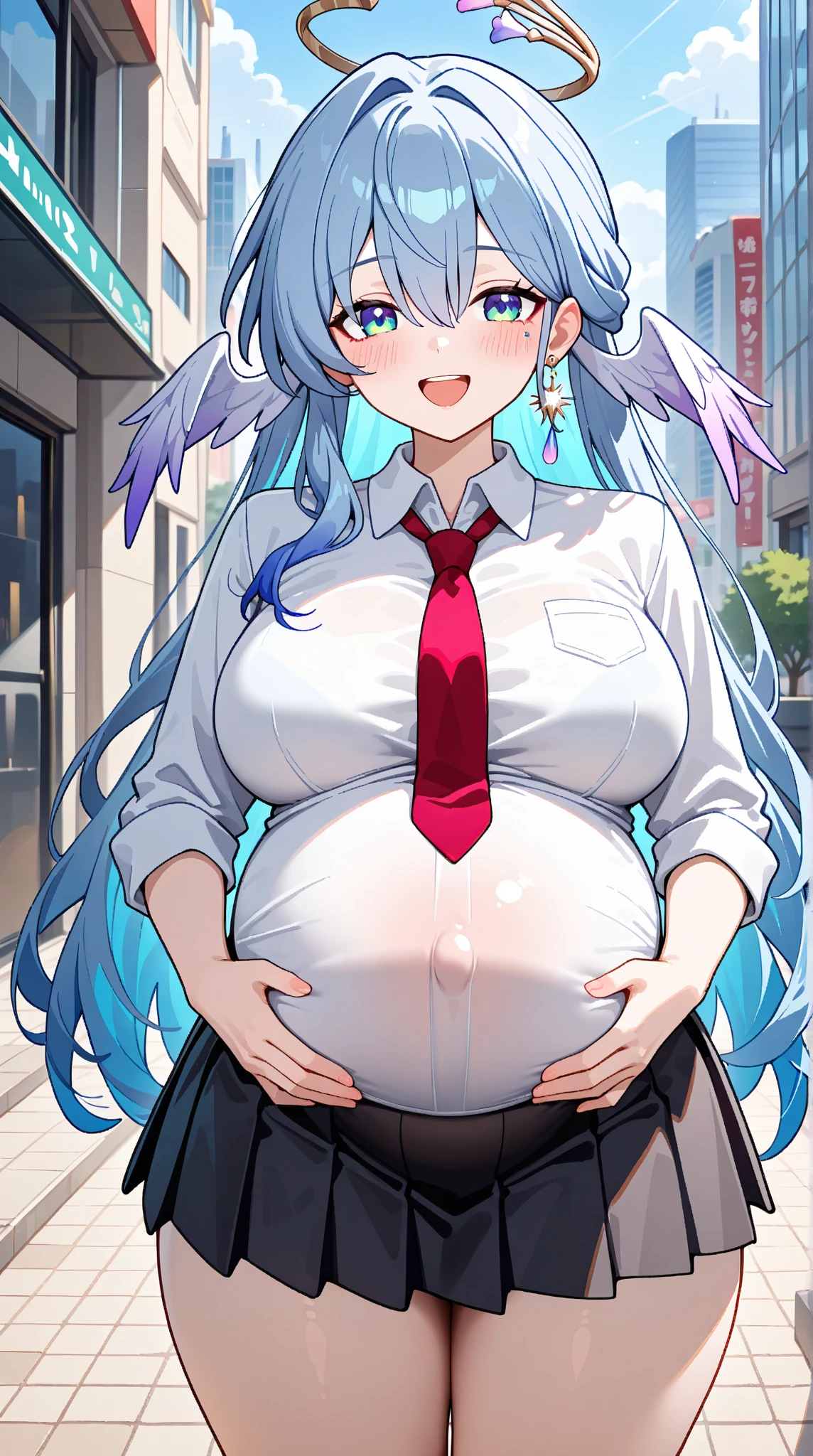 masterpiece,Anime movie style,beautiful sexy pregnancy goddess girl,purplish silver hair,two side up hair,maternity paint,belly paint,

