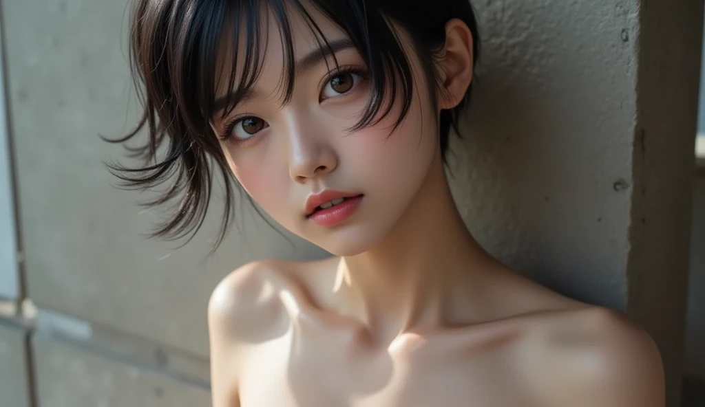 (Browsing Caution:1,4),Mix 4, (8k, RAWphotograph, Highest quality, Tabletop: 1.45), (Realistic, Realistic: 1.37),illumination, night, プロのillumination, photographn mapping, Radio City, Physically Based Rendering, Gradient Brunette, 高品質のphotograph, High resolution, 1080P, (Detailed facial depiction), (Detailed description of the hand), (Delicate CG), Extreme light and shadow, Rich details, (Detailed facial features), (Highest quality), Look in front of you, Highly detailed face, Highly detailed lips,  超High resolution, (Faithfulness: 1.4), photograph, 1 girl, [(sad)],  , Thin limbs, movie, Cool pose, I Cup, Highest qualityな完璧なボディ, photographのような, (1 girl: 1.3), Perfect balance, (Huge, Perfect breasts, Areola),(Realistic, Photorealistic:1.37),One Girl, Cowboy Shot,Professional Lighting, Photon Mapping, Radio City, RAWphotograph、(Photorealistic:1.4)、Octane Rendering、Complex 3D rendering with ultra-detail, Studio Soft Light, Rim Light, Vivid details, Super Detail, Realistic skin texture, Detailed aspect, Beautiful details in the eyes, Highly detailed CG Unity 16k wallpaper, compensate, (Detailed Background:1.2),Highest quality, 超A high resolution, Tabletop, One Girl, One girl,alone, Upper Body,View Viewer, Black Background, Bobcut, short hair, Multicolored Hair, compensate , Lips parted, Black Lips, eyeliner, Gothic, Goth Girl,((Light on face:1.2)),((movie照明:1.2)),(Photorealism:1.4),((necklace)),((A woman who always smiles)),((nightのプールサイド:1.6)),((Lighting on face:1.1)),((Delicately depicting the face:1.2)),(Pixie Cut:1.5),((Multicolor hair color:1.4)),(((Completely naked))),(((nsfw))),(((Completely naked))),((((Completely naked)))),(((nsfw)))