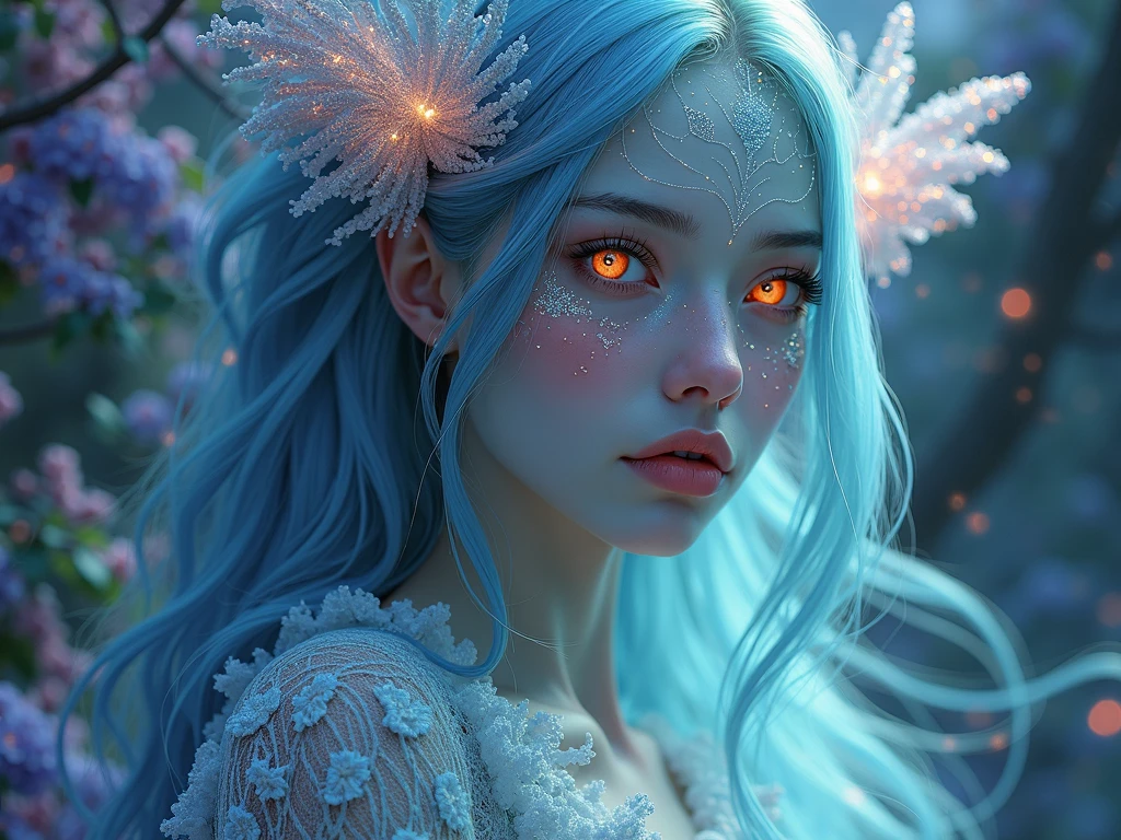 Big and huge boobs,A closeup of a woman with blue hair in a body of water, demon horns in here head, closeup fantasy with water magic, 8k arte detalhada de alta qualidade, deviantart artstation cgscosiety, Arte de fantasia 4k, Artgerm ; motor 3d unreal, 3 d render arte do caractere 8 k, 4K fantasia detalhe, Arte digital altamente detalhada em 4k, arte de fantasia hiperrealista, anime