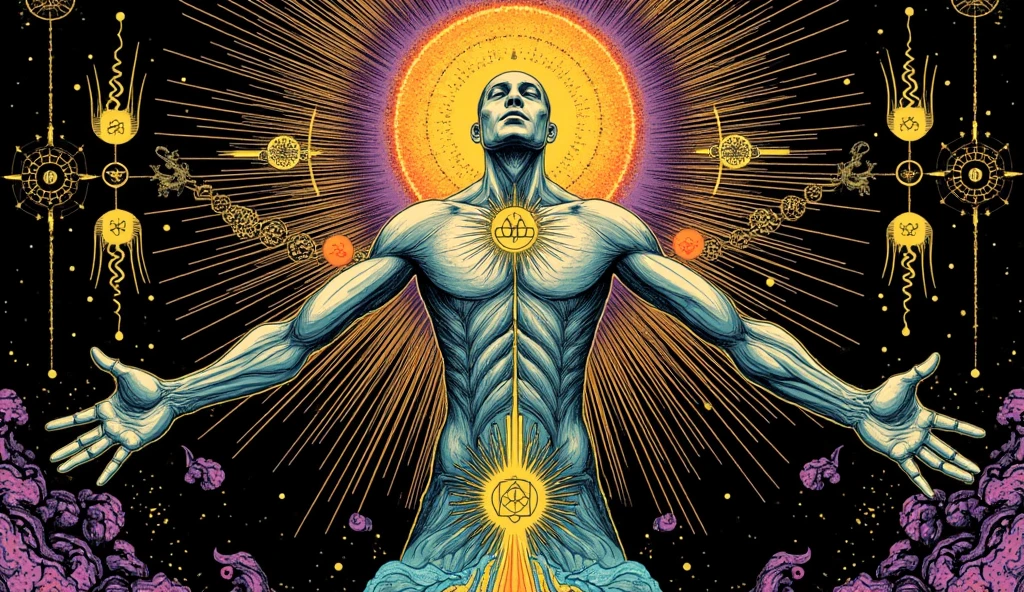 Nascimento de uma supernova, also generating a mystical being formed of pure energy, Poder emanado, Cosmic aura, deep-space