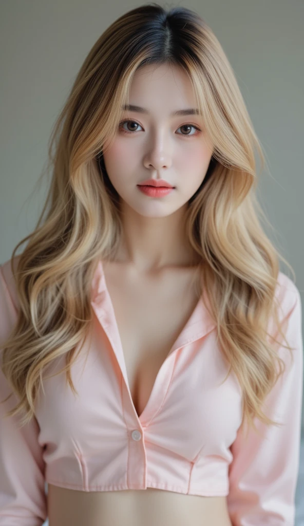 (valence:1.5), masutepiece, Best Quality, RAW Photos, Photorealistic, Face, Incredibly ridiculous, Beautiful Girl, Cute, Curly hair in the middle, Light brown and blonde gradient hair、High resolution, Ultra Detail, detail, Very detailed, Very detailed eyes and face, Sharp pupils, Realistic pupils, Sharp Focus, Cinematic lighting, Flat breasts, Small breasts, Small,( Small bust: 1.2), Small bust,
(slim, Small, Flat, Small),、Model Body Type
thin, Delicate and sexy collarbone, Long white silk camisole, White silk camisole, White silk panties,