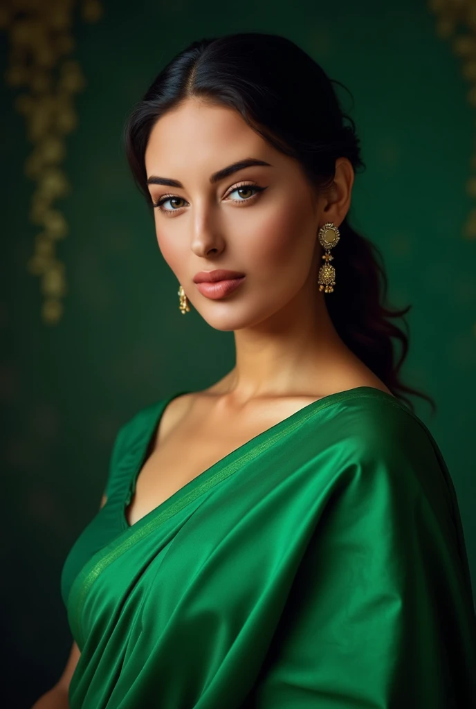 RAW portrait photo of 1 brunette woman with long hair, in front of a lake house, wearing a beautiful saree, imagem de perfil, Supermodelo brasileira, morena com cabelos loiros tingidos, seminua, medium firm breasts, soio, revela seu corpo, transparente, altamente detalhado, skin imperfections:1.1), detalhada, specular illumination, DSLR, ultra qualidade, sharp focus, grain of film, Sharp features, soft natural lighting, magic photography, natural lightting, Foto realism, ultra-detalhado, 8k, melhor qualidade, Ultra Alto Nadaolução, (fotorrealista: 1.4), high resolution, detalhada, foto crua, sharp re, (8k, 4k, melhor qualidade, alto, Ultra alto nada:1.1), (obra-prima, realista, realista:1.1), Estilo Raw 50
