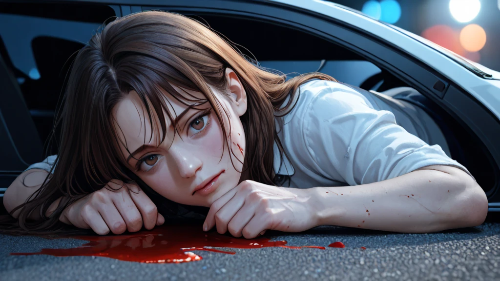 Highest quality, masterpiece, look up, cute,(Horror),(((少女の美しいzombie))),((zombie)),((This girl is dead)),(Being attacked),Trying to bite,(((Bleeding,Injured))),(((Shedding tears of blood))),((Bloodbath)),((口からBleeding)),((Covered in blood)),(A body covered in wounds),((zombieに身体中を噛みつかれた)),((Sexy)),(sexy),((Small breasts)),(Baby Face),(high school girl,uniform),Bobcut,(((Masturbation))),((semen)),Beautiful Style,(((Lower body exposed))),(((Pale skin))),((Sensual look)),(Sexy表情),(Expressions of delight),((fearと快楽の表情)),((Ahegao)),(Dark atmosphere),(Dark atmosphere,fear),((Dim lighting))
