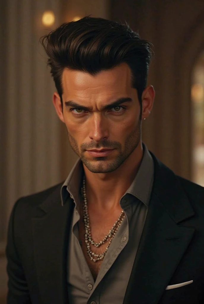 (masterpiece), (realistic), (ultra detailed), ( high reest quality), (photorealistic), (perfect face), (perfect anatomy), (((man))), (((male))), (((Spaniard))), (((30 years old))), (((muscular))), (((solo))), dracule mihawk from one piece, dracule mihawk, (((spiky hair))), black mustache, black beard,holding a glass filled with liquor