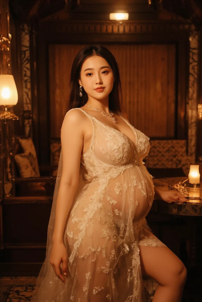 ancient chinese costume:1.8,The goddessの踊り:1.6. Shortcuts)、Pregnant woman dancing、Wearing a silk cloth on her chest、Flowing Dress、The goddess、highest quality、pose for a photo、have large breastsアラフィフのアジア人女性, Photorealistic perfect body, Ultra-realistic painting, Features of a smooth body, have large breasts, Pregnant belly, Japanese model, Translucent body, have large breasts, Surreal painting, Japanese, Smooth, transparent white skin, Highly realistic photos, A seductive body with a sexy belly, Surrealistic full-body portrait, Ultra-realistic and realistic