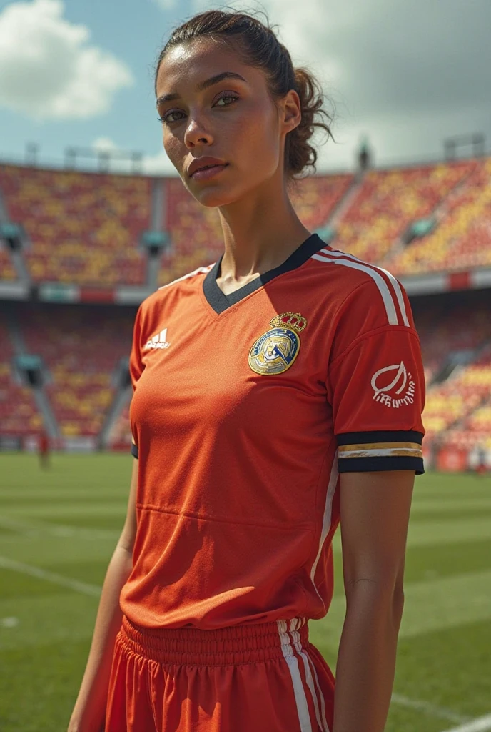 Spanish girl In Romania posing for a photo wearing a sport clothes