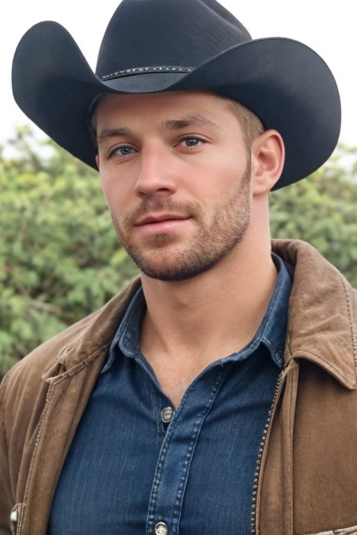 1 eyes , hat cowboy, muscular, cowboy, realistic, ultra quality, hair, Ultra High Definition realistic, ultra quality, hair, Ultra High Definition
