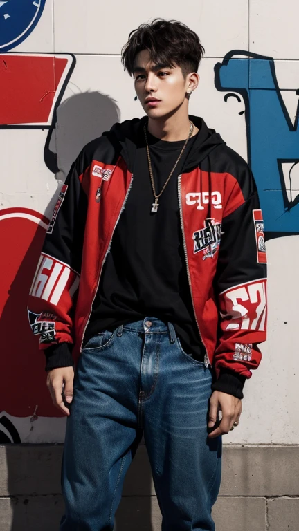 solo , 1man , thai man , hiphop jacket , hiphop shirt , hiphop jeans pants , happy