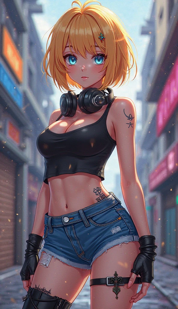 (young girl, isabelmoner-smf, dora), (hyper-realistic), very short orange hair, green eyes, freckles, white tank top, mini shorts, sport, sweaty, middle breasts, headphones, aesthetics, cinematic, ambient light, sampler: dpm++ 2m karras,svg smoothing, (oil painting:0.75), (splash art:0.75),(teal:0.2),(orange:0.2), (by Jeremy Mann:0.5), (by John Constable:0.1),(by El Greco:0.5),(acrylic paint:0.75), 8k