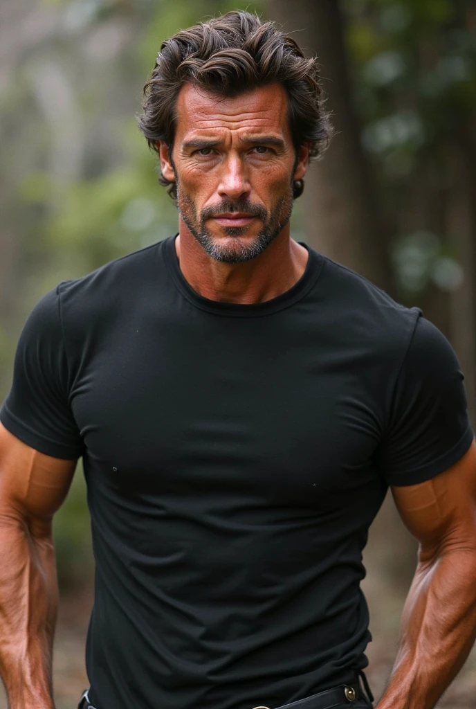 many bodybuilders,god muscle,Big muscles, Japan,man,He is about 40 years old.,Rough and handsome appearance,Big muscles,large pectoral muscles,naked,Big waistline,chest hair,Sitting by the water,Wearing the tongs,buzz cut, angry, sullen, best quality, Masterpiece,Waterfall background,(Also tattooed:1.5),(Have muscles:4.5),(fat:1.5),(gray hair:1.5 ),(gray body hair:1.5),(skin wrinkles:1.5),(shine on the skin:1.5),