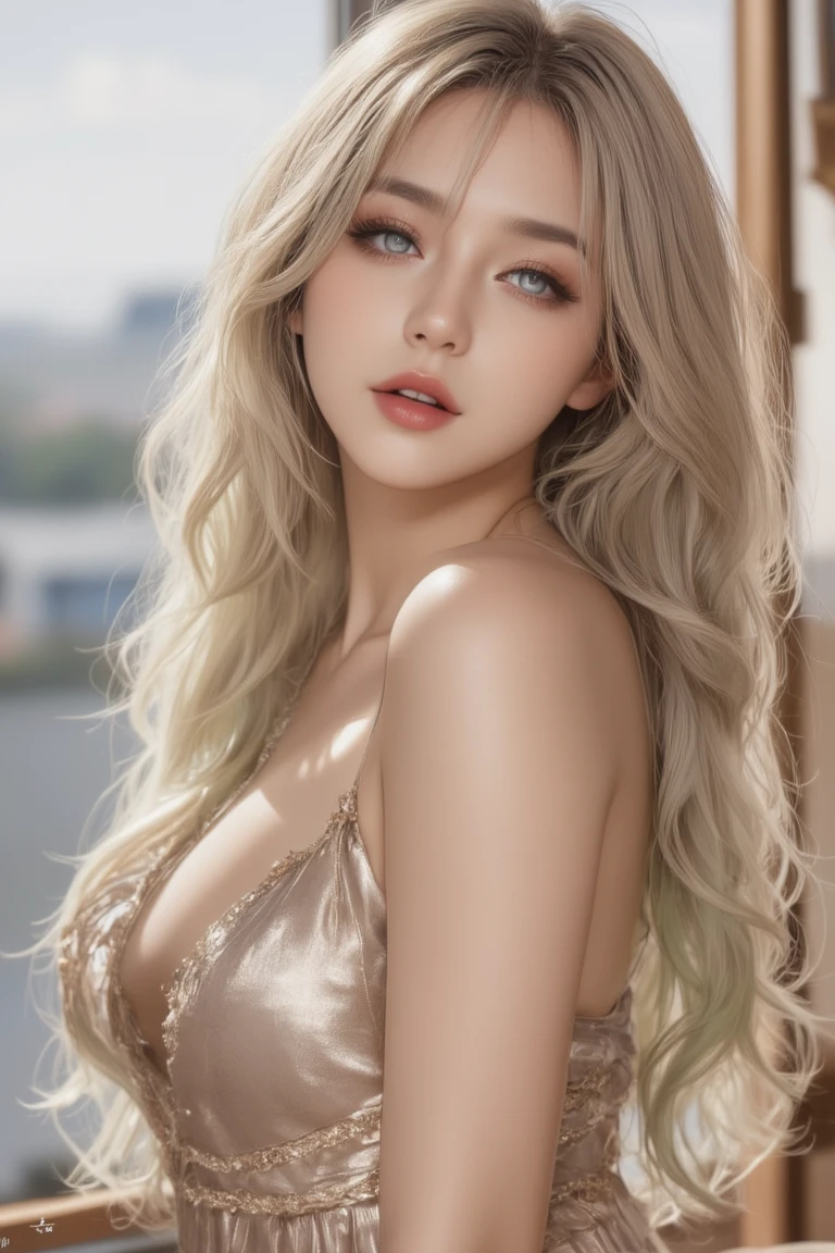 High-definition photo,Photorealistic,Ultra-high resolution large files,8K premium wallpaper,10x pixels,CG wallpaper with clear and realistic details,Top female portraits,Ultra-fine,Ultra-fine details:1.1,Advanced technical details:1.1,dynamicposes,Beautiful sexy woman,A sexy mature woman,Royal sister style,Mixed-race females,Long white and silver hair,He has long white and silver hair,Clear and realistic hair,Clear strands of hair,Delicate eyelash makeup,Very careful eyes and face,Beautiful fine eyes,tthin eyebrows,Super detailed eyes,Beautiful sexy big red lips,Mature face,Delicate facial makeup,Careful facial works,, Pretty face, A perfectly proportioned face,(Advanced facial details:1.1)Perfect body shape,Perfect body ratio,Bumpy figure,mannequin,A collection of shiny liquid gold luxury dresses,Light gold bright red sequin dress,Sequin coat,Shiny,Tight long skirt,Summer sexy hips wrapped in fishtail sleeveless commute Maxi,Horse socks 100%Oil pastel tray gloss silk gloss 8D black silk woman,Stiletto heels,mitts,Beautiful long dress,wonderful dress,Bright light gold bright red series,A collection of haute couture dresses,Dress photography,Authentic dress pieces,Slim,sexy for,jewelry,choker necklace,耳Nipple Ring,Bracelet,indoor background,In the banquet hall,Women's artwork,full-body view,Goddess of dress,真实感,Amazing (aegyo sal:1)(Korean idol-face)Mature Woman Photography Work,Light gold collection,Bright red satin dress,Real Photographics,True and clear,Stylish artwork,Goddess of dress,Women's artwork,full-body view,Fantasyart,Fine top-of-the-line work,High-level detail works