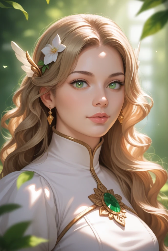 realistic, (preteen girl), 9tails, blonde, green eyes, cute,scenery, monster girl, beautiful eyes, beautiful background, light particles, sun rays, dramatic lighting, outside, shiny, realistic, masterpiece, best quality, ultra-detailed, detailed, scenery, beautiful detailed eyes, detailed hair,