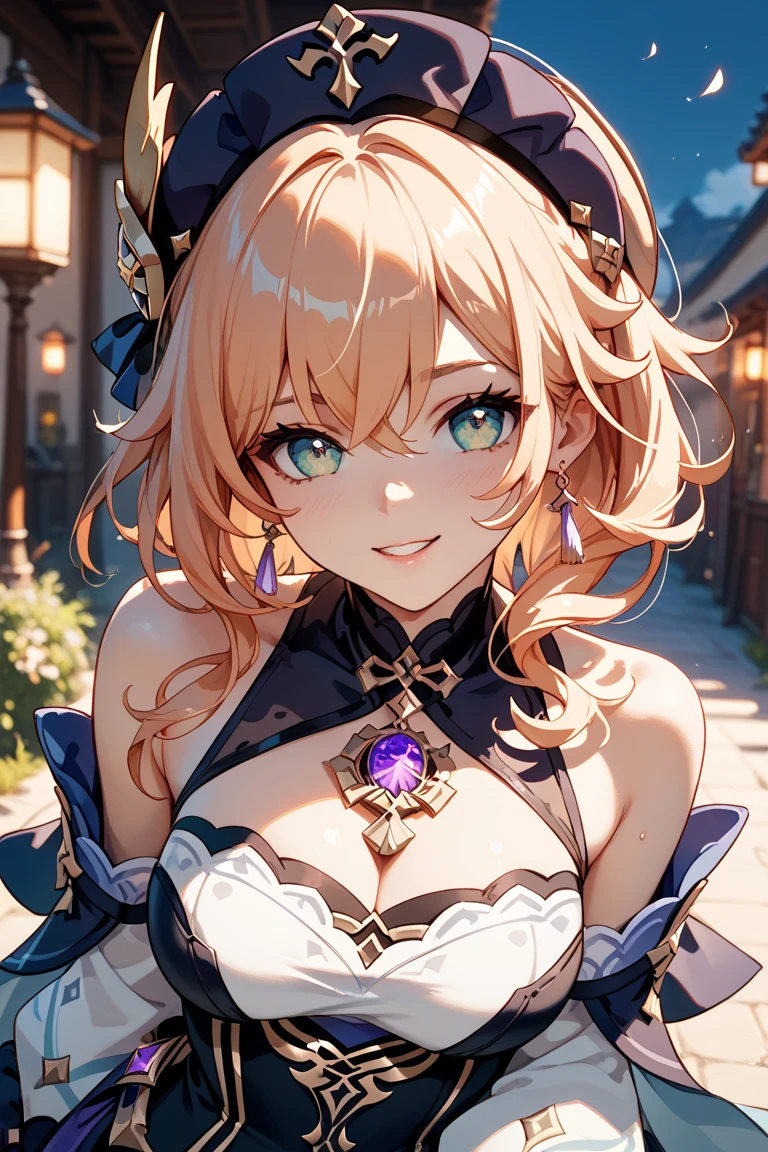 (masterpiece)、(highest quality)、(super detail)、(best anatomy)、official art、one girl、Lori with light-colored hair、Petite girl、Bard、shoulders are exposed、small breasts、Chest exposed、Thigh exposure、starry sky、mysterious、fantasy