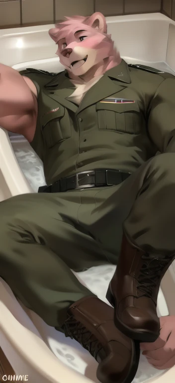 40-year-old boy ,Korean bulky male officer ,Wear white satin police uniform shirt................ navy blue pinstripe smooth tight long pants trouser, legs wide open, legs on shoulder, missionary POV, men drooling, Dark atmosphere,8K,Cinematic lighting effects,Textured skin,best qualtiy,Storytelling images,Storytelling images,dynamic blur,actionpose