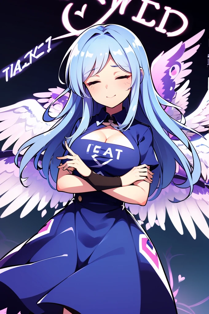 (masterpiece, Best quality:1.2), One, 1 girl, Earth-chan, smile, Looking at the viewer, hands behind your back,seraphim,flat chest,,lolicon,,chibi,grin,smile, World, face focus,complacent,