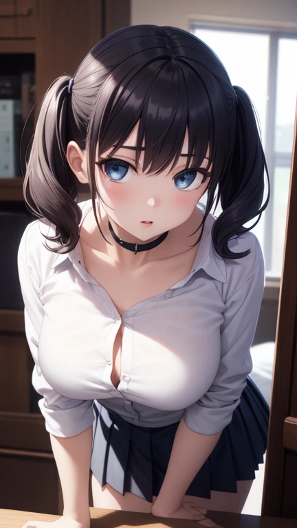 ((((highest quality)))), (((Ultra-precision CG 16K))), (((masterpiece))), (((Very detailed))), (((Extremely detailed))), (((Black outline:1.3, Written boundary depth:1.3 , Written soft outline))), Maximum clarity and sharpness,Multilayer Texture, Surface Shading, Cinematic lighting, Beautiful details sparkle ,Perfect Proportions, Limited to one woman, BREAK accurate, Anatomically correct, Highly detailed face and skin texture, drawn in detail, Highly detailed facial and skin texture, Detailed eyes, beautiful hair, Beautiful Japanese Idol face, Beautiful and beautiful eyes, Beautiful body, Beautiful breasts, Beautiful thighs, Beautiful legs, Beautiful fingers, (Beautiful views) , skinny body, ((Beautiful Skin)), ((Skin Texture)) BREAK breast enlarged, medium Breasts, rocket breasts, (((perky breasts))), (covered nipples), slender waist, ( narrow eyes, blush, determined expression, hot, sweaty , Heavy breathing,) , (streaked hair, hair intakes, colored inner hair, ) BREAK (((wearing oversized character printed sexy tank top, wearing outfit in casual way, wearing pleats mini-skirt, breasts is covered by outfit))) , wearing earrings, BREAK ( stick breast out),(((looking at viewer, super detailed background , ))), BREAK (((portrait , close-up, bust-up shot, looking at viewer, bending over, on all four, sitting and holding her knee)), (natural make), random angle 