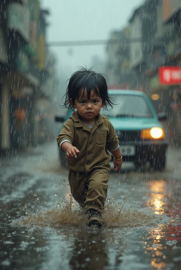 6 months baby surviving on flood