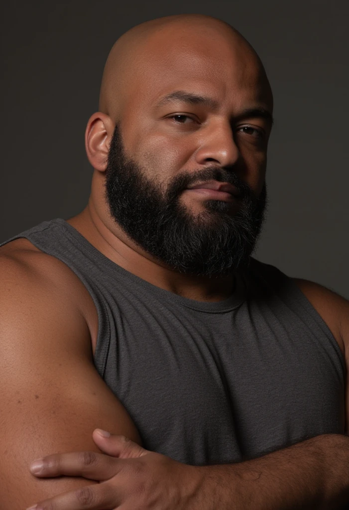 Cinematic soft lighting illuminates a stunningly detailed and ultra-realistic hyper muscular handsome hot, aged 42 old latino, hunk, very dark skinned, bodybuilder,(hyper-muscles: 1.5), (tattooed pectorals), outdoors, (beard:1.3), erection, roids, biceps, shoulders, triceps, detailed abs, amazing physique, male focus, centered, with big arms, exuding huge sexual aura, meticulous muscle definition, intricate details, detailed background, depth of field, big pecs, tan skin, that is trending on ArtStation. Octane is the perfect tool to capture the softest details of this 16k photography masterpiece