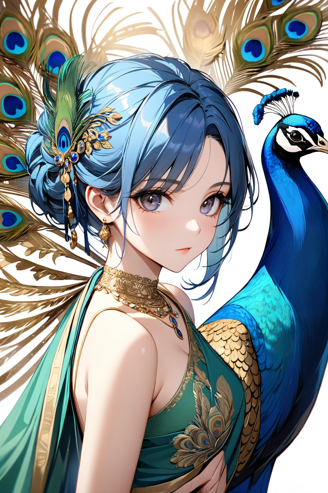 to a bird with peacock tails, Dog face, lion's claws, and blue bird wings. The bird&#39;s name is Jacobin. Jacobin is the only survivor of his species. the other 3 birds died. a blue bird survived and continues to fly.