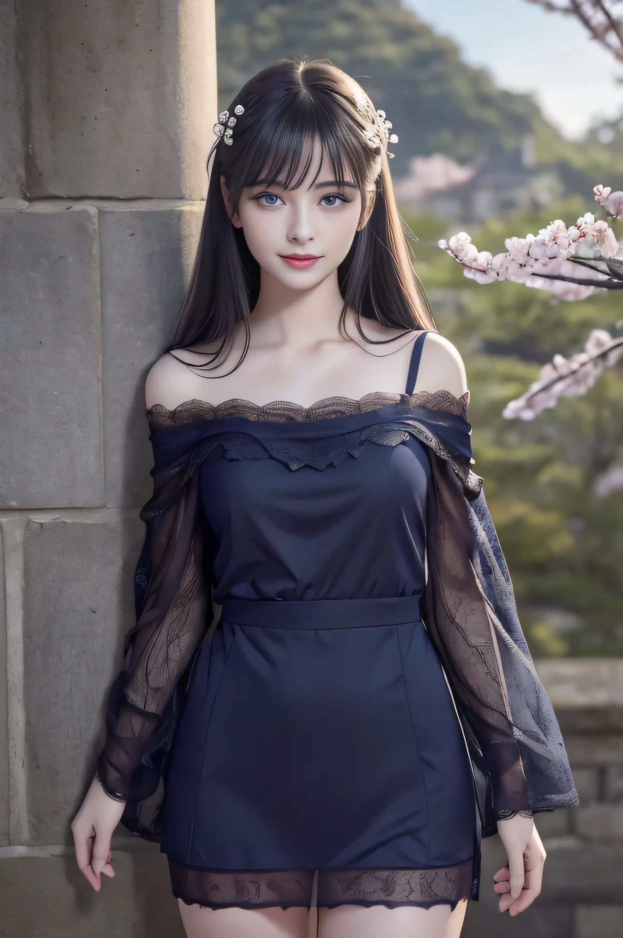 Highest quality, masterpiece, look up, cute,(Horror),(((Beautiful girl))),(Sexy),(sexy),((Small breasts)),Baby Face,(Blue dress,Summer clothes),(Middle school students),Black Hair,Beautiful Style,((Pale skin)),Sensual look,Embarrassed,Sexy表情,Heavy makeup,Expressions of delight,(Dark atmosphere),(Dark atmosphere,fear),((Dim lighting))