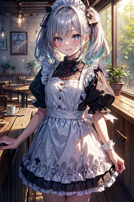 (Tabletop, Highest quality:1.2), Cowboy Shot, alone, One Girl, Kaho Hyuga, smile, View your viewers, Holding Tray, Twin tails, Head scarf, Maid, Frills, Blue Shirt, Waist apron, puffy short sleeve, Blue Skirt, Thighs Thighs Thighs Thighs, White glow,
One Girl, Sex, On the bed, throw, , Mission Grab, Missionaries, Tabletop, Highest quality,Mission Grab,Doggie Grab,kawashiro nitori