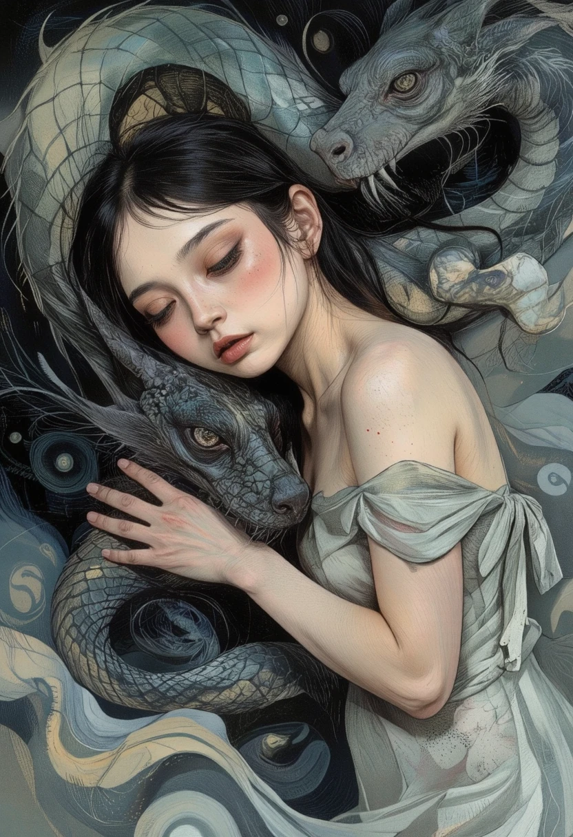 professional photograph of a milky and otherworldly monstrous creature by Yoji Shinkawa and Amy Judd and edward weston , bold lines, hyper detailed, dark limited palette, dramatic lighting, (intricate details, masterpiece, best quality:1.4),
<lora:add-detail-xl:0.75> <lora:xl_more_art-full_v1:0.5>
