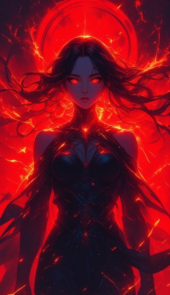 a monstrous creature with countless tentacle-like arms forming wings, a dark red-black body, cracked and oozing molten lava, four arms extending to the sides, a double-headed elongated form, in a hellish, terrifying landscape, (best quality,4k,8k,highres,masterpiece:1.2),ultra-detailed,(realistic,photorealistic,photo-realistic:1.37),digital painting, concept art, dark fantasy, horror, surreal, dramatic lighting, cinematic