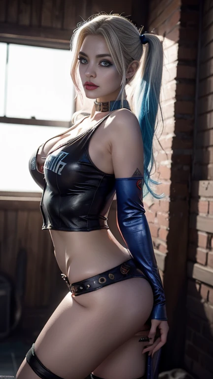 Jinx, smile, sexy pose, detailed eyes, photography, trending on artstation, sharp focus, studio photo, intricate details, highly detailed, naked, big breasts, nipples detailed