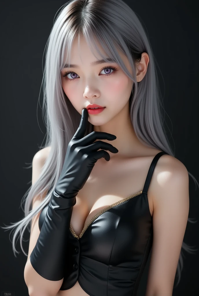 (1 Girl Solo, Bunny Girl, 1 Sexy Woman, White Hair, Long Hair, waved hair, Black Bunny Outfit, Black Stockings :1.4), (Sexy woman, UpperBody shot, Sitting:1.3), (choker), ((anatomically correct)), (Futuristic Portrait), (Close-Up:1.2), rim lighting, (In The Bar At Night), no futuro telhado de luz neon, SSCI - FI e Fantasia, intrincado e muito bonito e elegante, altamente detalhado, pintura digital, art-station, arte conceitual, smooth and sharp focus, illustration, Arte de Tan Zi e Ayanamikodon e Alphonse Mucha e Wlop
