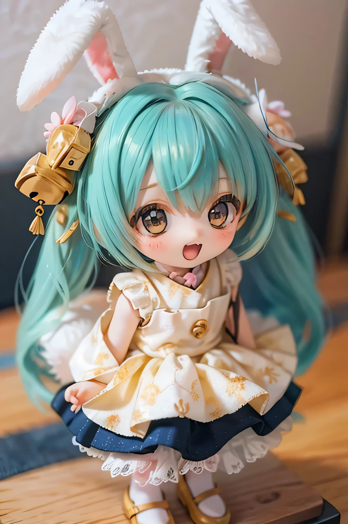 rabbit girl 、 chibi 、 young girl、 Hina dolls laughs