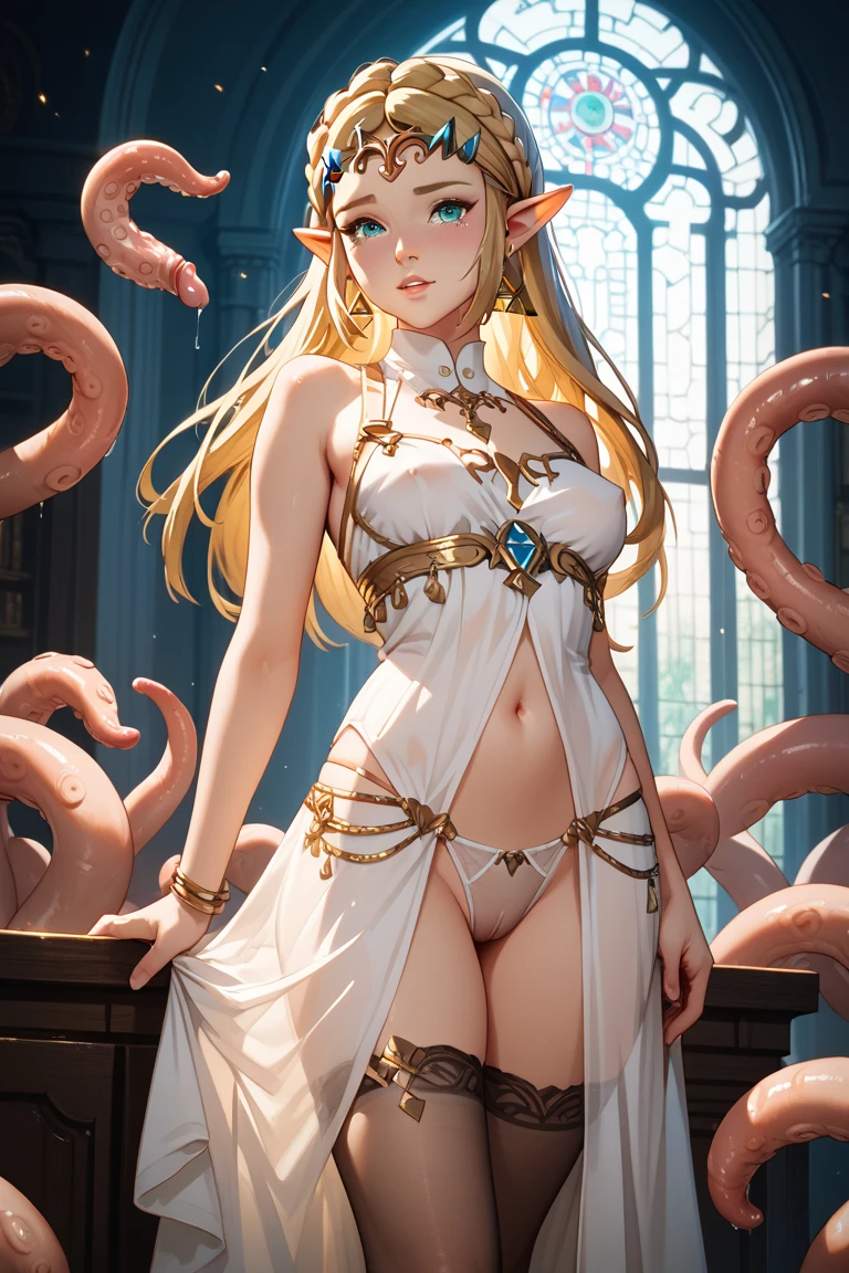 ((best quality)), ((masterpiece)), (detailed), 1girl, off-shoulder sweater, little tribal,(((little ,small))),(round face),(little chest),(big forhead:1.2),(beautiful big eyes:1.3),extremely detailed cute anime face, (((flat chest))),((((long twin braids,tight braids,long braid,braided hair,long hime cut,colored inner hair)))),intricate eyes,beautiful detailed eyes,symmetrical eyes,((((lustrous skin:1.5,bright skin: 1.5,shiny skin,very shiny skin,shiny body,Reflective skin)))),(((detailed face))),beautiful detailed lips,(nsfw)), ((loincloth)),(tribal clothes,style),(tribal clothing),((wet clothes,)), dynamic pose,looking at viewer, (((embarrassed))),(horrified expression),highres,(best quality),(ultra detailed,extremely detailed),perfect face details, ((masterpiece:1.4, best quality))+, (ultra detailed)+, long twintails, (white thighhighs), cute girl,blue clothes, (flat chest:1.3), 1 fairy girl, off-shoulder sweater, a fairy, fairy girl, winged pixie girl, girl fairy, various different types of insect wings, small breasts (flat chest:1.3), NSFW,tentacle-like vines, Covered with tentacles, encoiled by tentacles, Tentacles around the body, many tentacles, captured by tentacles, bound by tentacles, trapped by tentacles, Fine details,Tentacled,Tied with tentacles, roaming tentacles, drooling,Crying,horrified expression, panic, fight for survival, helplessness, Detailed body,Full limbs,NSFW, being pulled into a flower, wild environment, jungle, terrifying floral environment, horrific nature, predatory flora, fairy catcher, fairy trapper, fairy catcher plant, tentacle-like vines, fairy trapper-plant, fairy catcher flower, tentacle-like vines, fairy trapper-flower inspired by carnivorous plants; a plant occupying the equivelant evolutionary niche as a spider would